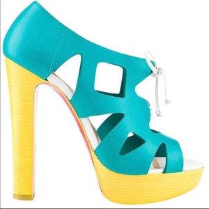 New Christian Louboutin Fossile Platform Heels